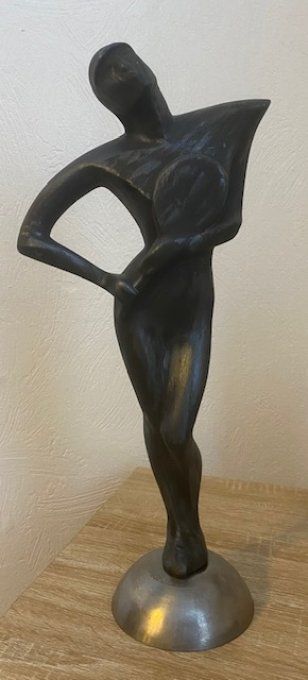 sculpture aliage style art déco 45 cm